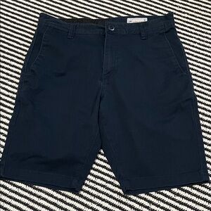 Men's Volcom Navy Flat Front Cotton Uniform Casual Shorts